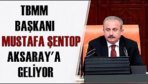 TBMM BAŞKANI PROF. DR.MUSTAFA ŞENTOP AKSARAY'A GELİYOR