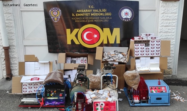 AKSARAY'DA 7 BİN 550 ADET KAÇAK DOLUM SİGARA ELE GEÇİRİLDİ