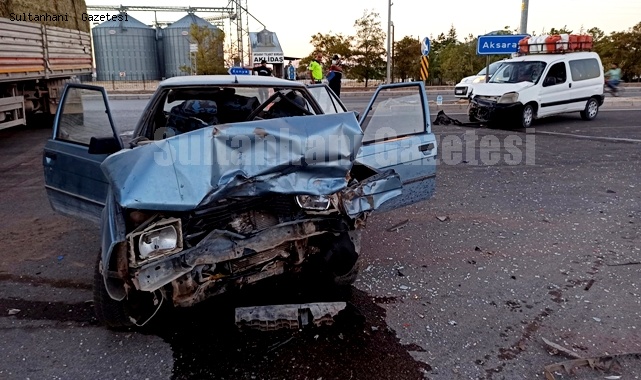 EŞMEKAYA KASABASI GÜNEŞLİ KÖYÜ YOL AYRIMINDA TRAFİK KAZASI