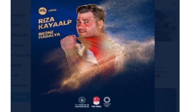 Rıza Kayaalp Olimpiyat 3'ncüsü