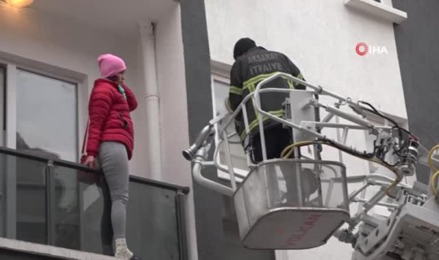 Aksaray'da Sevgilisinin 2 hafta boyunca bir dairede kilitlediği kadını polis ve itfaiye kurtardı