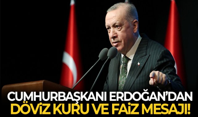 Cumhurbaşkanı Erdoğan'dan döviz kuru ve faiz mesajı
