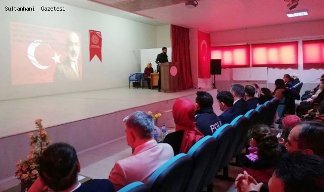 İSTİKLAL MARŞI'NIN KABULÜNÜN 101'İNCİ YILI SULTANHANI İLÇESİNDE COŞKUYLA KUTLANDI