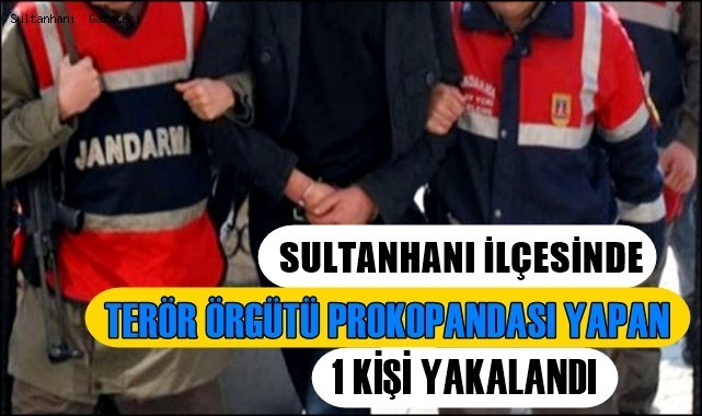 TERÖR ÖRGÜTÜ PROPAGANDASI YAPAN 1 KİŞİ SULTANHANI İLÇESİNDE YAKALANDI