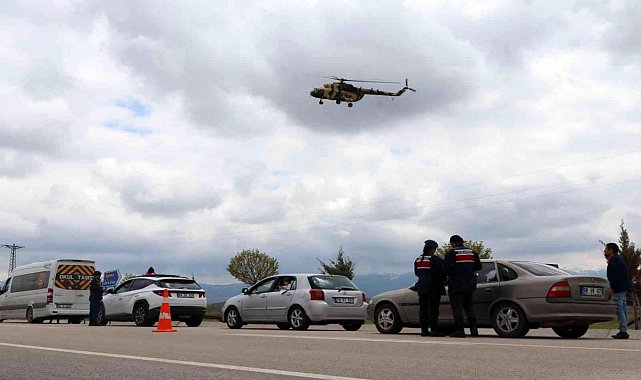 AKSARAY'DA JANDARMADAN HAVA DESTEKLİ DENETİM