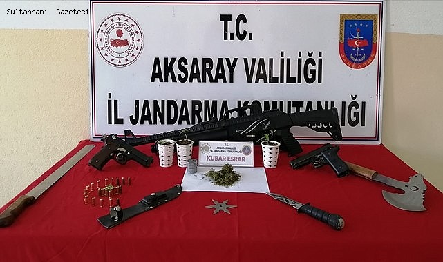 GÜLAĞAÇ İLÇESİNDEKİ OPERASYONDA UYUŞTURUCU VE SİLAH ELE GEÇİRİLDİ
