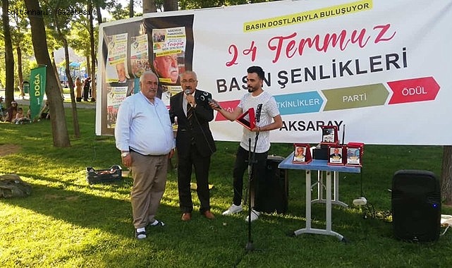 AKSARAY'DA YEŞİL DOĞA DERNEĞİNDEN DUAYEN GAZETECİLERE PLAKET!