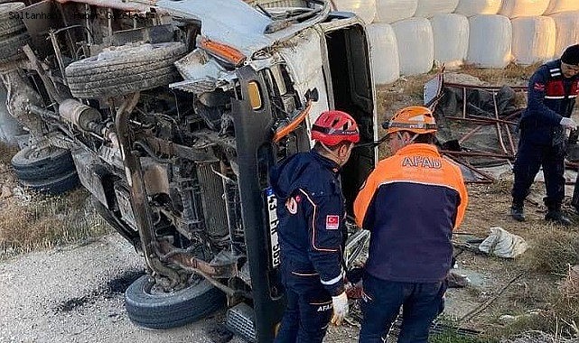 KONYA YOLU EŞMEKAYA BELDESİNDE TRAFİK KAZASI, 1 ÖLÜ 1 YARALI