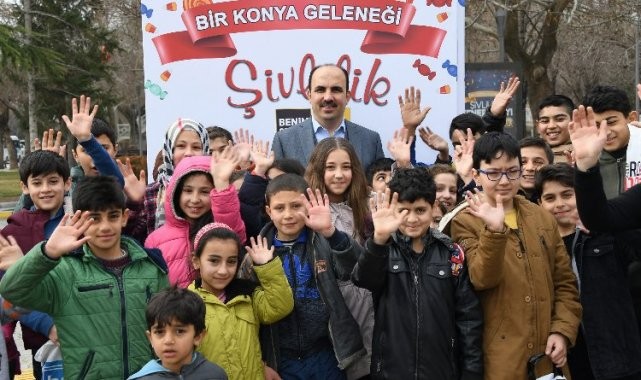 Konya'da çocukların 'şivlilik' sevinci