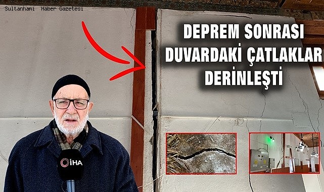 TARİHİ ESKİL ULU CAMİİ'NDE DEPREM SONRASI ÇATLAKLAR OLUŞTU