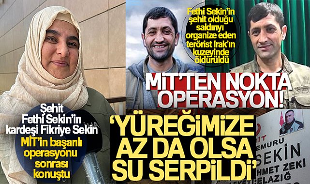 Şehit Fethi Sekin’in kardeşi Fikriye Sekin: 'Yüreğimize az da olsa su serpildi'