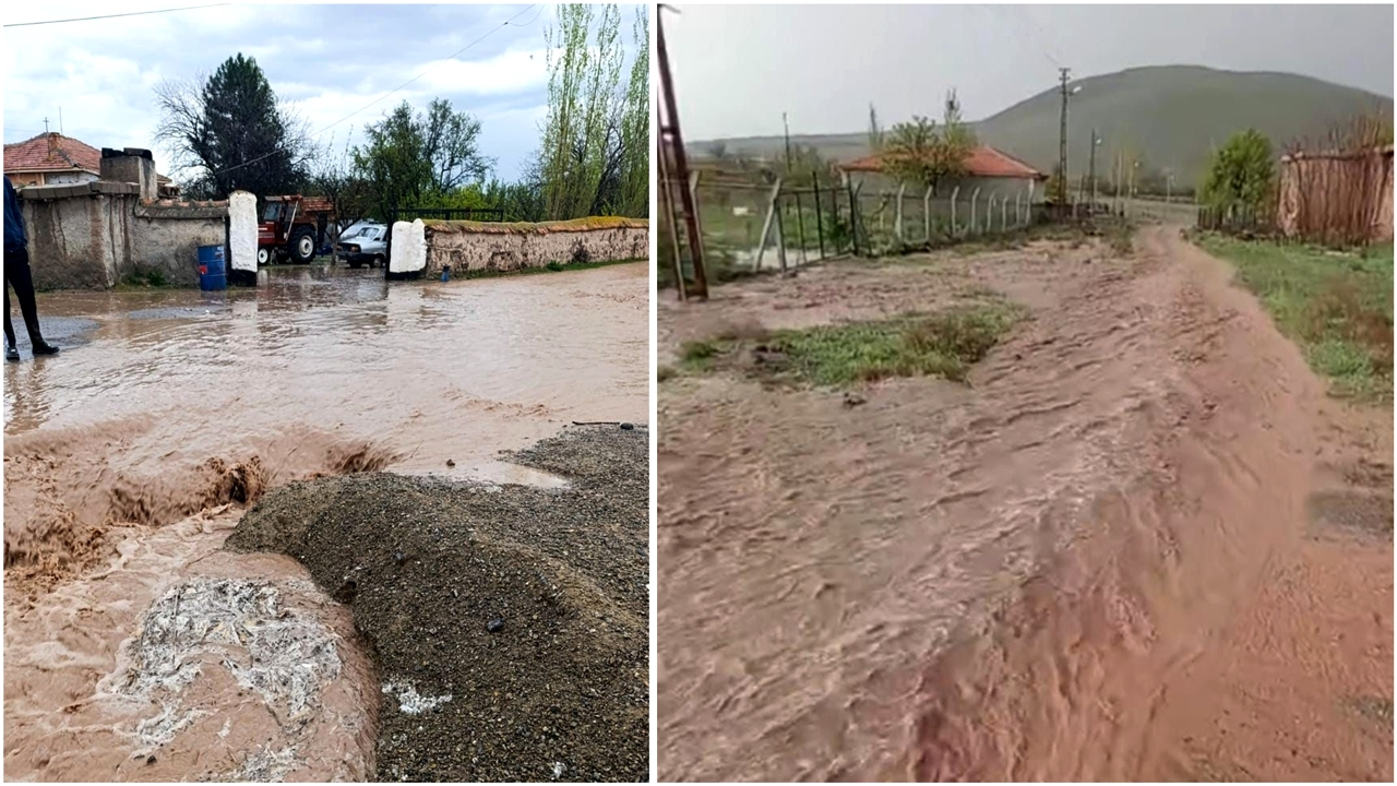 Konya'da Şiddetli Yağmur ve Dolu Yağışı