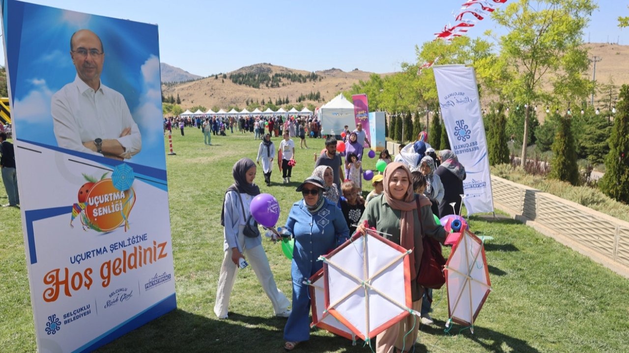 Selçuklu semaları uçurtmalarla şenlendi
