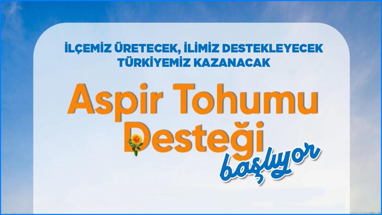 Şereflikoçhisar'da üreticilere Aspir tohumu desteği