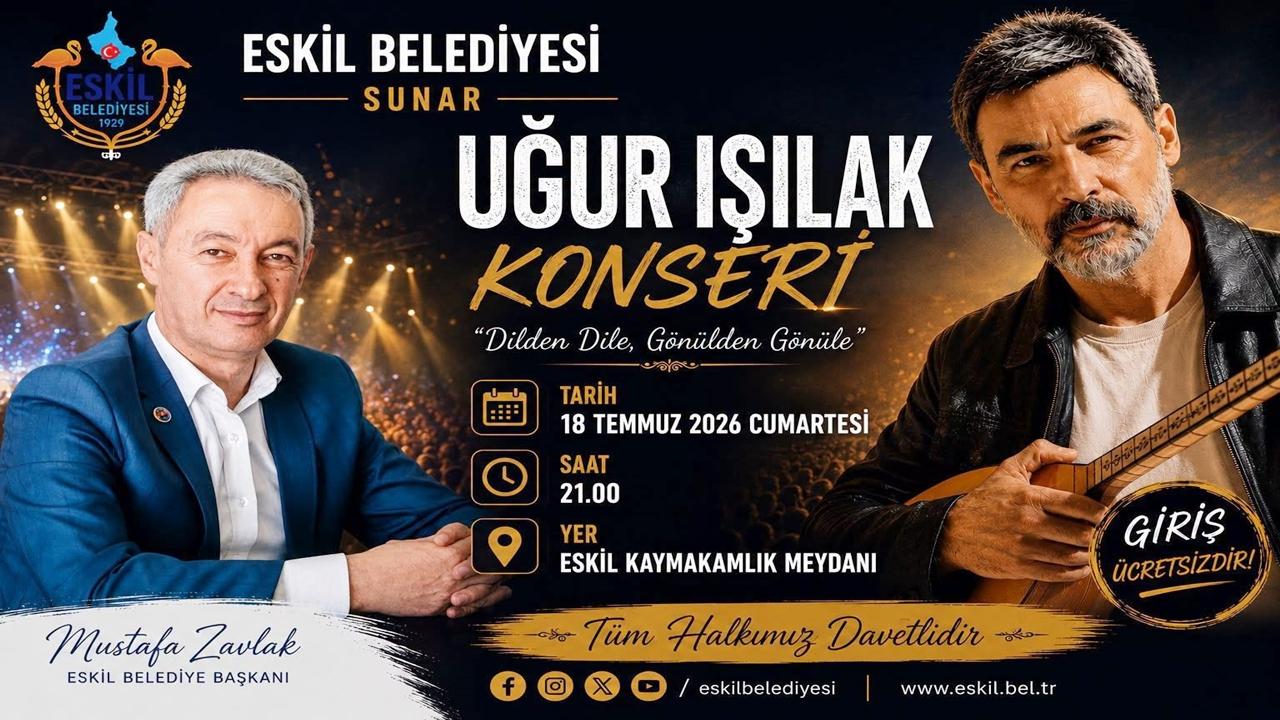 Eskil'de Ücretsiz Uğur Işılak Konseri
