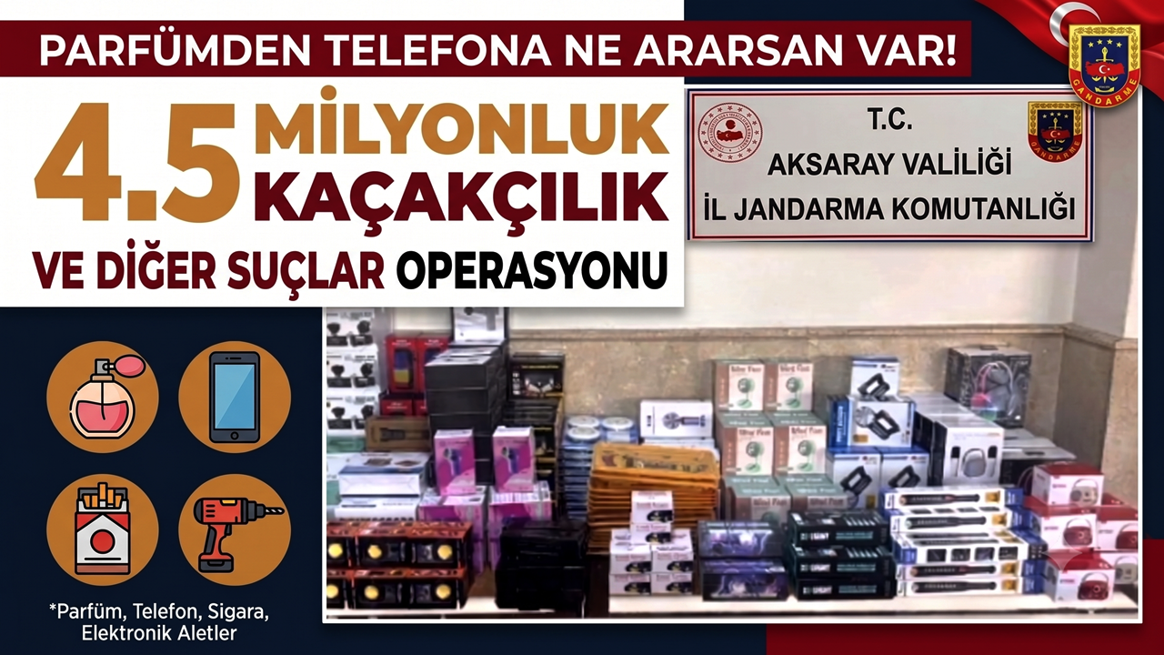 Parfümden Telefona Ne Ararsan Var! Aksaray'da 4.5 Milyonluk Kaçakçılık Operasyonu